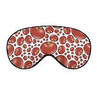 Tomato Pattern Eye Mask for Sleeping with Adjustable Strap Sleep Mask Blocks Light Eye Shade Cover