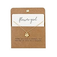 Mud Pie Charm Necklace Flower Girl, Gold, 8