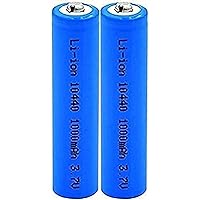 3.7V 1000mAh 10440 Lithium Battery Replacement Li-ion Batteries for Razor Electric,2 Pieces