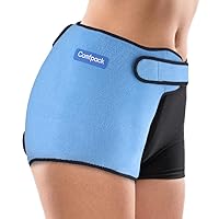 Hip Ice Pack Wrap for Hip Bursitis & Replacement Surgery, Reusable Compress Hip Brace with Gel Hot Cold Pack for Injuries, Hip Flexor Pain, Inflammation, Sciatica Nerve, Hamstring