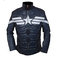 F&H Men's Captain Superhero Genuine Leather Jacket