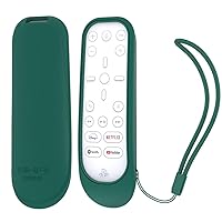 SIKAI Silicone Protective Case Cover for PS5 Media Remote, Shockproof Anti-Slip Skin for Sony Playstation 5 Media Remote, Skin-Friendly, Anti-Lost with Remote Loop (Dark Green)
