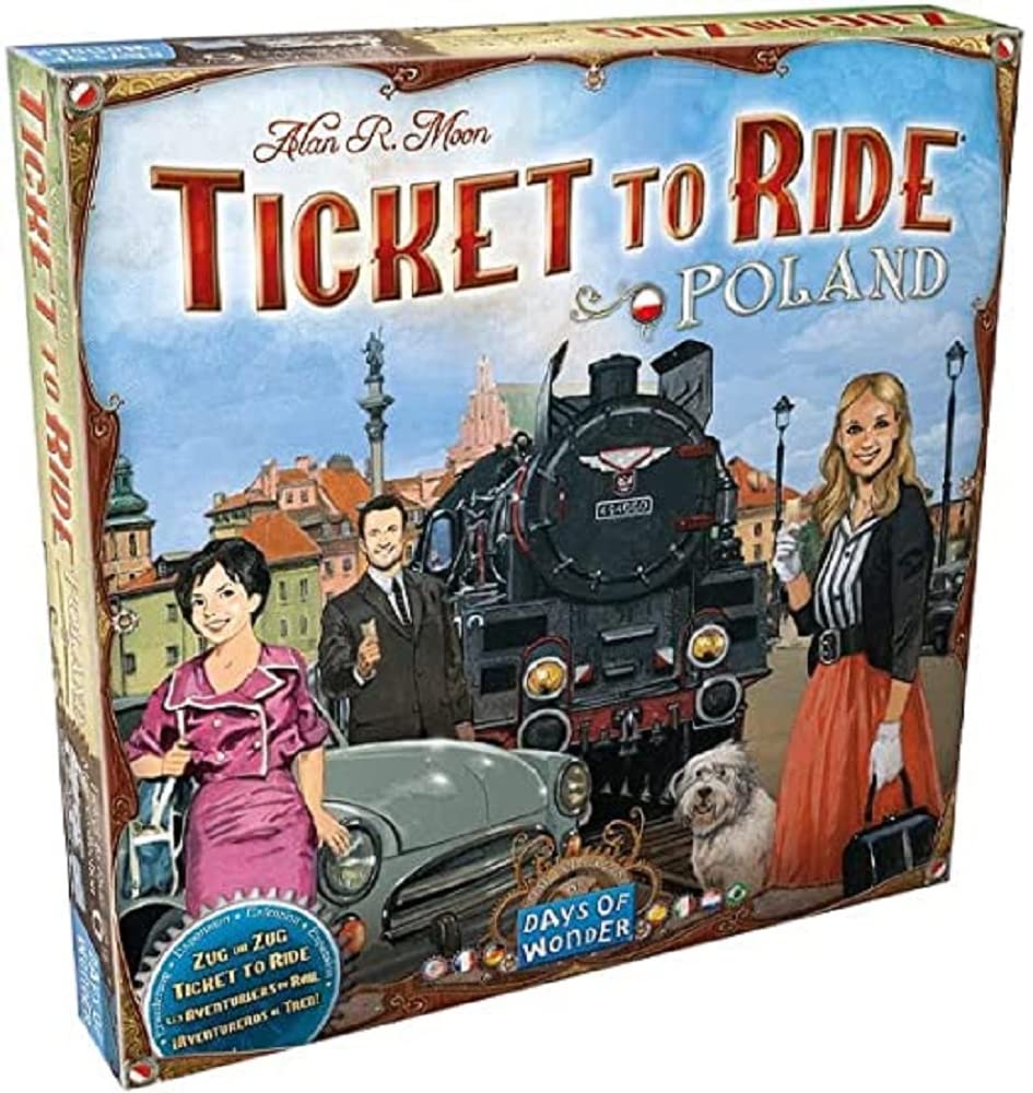 Ticket to Ride Poland Board Game Expansion | Train Route-Building Strategy Game | Fun Family Game for Kids and Adults | Ages 8+ |2-4 Players | Average Playtime 30-60 Minutes | Made by Days of Wonder