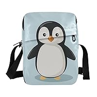 Penguin Messenger Bag for Women Men Crossbody Shoulder Bag Cute Crossbody Bags Purse Daypack with Adjustable Strap for Teen Girls