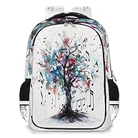 Small Backpack for Women, Colorful Tree Travel Backpack Multi Compartment Carry On Backpack Watercolor Tree Waterproof Backpack Cute Book Bags With Chest Strap for Women Men