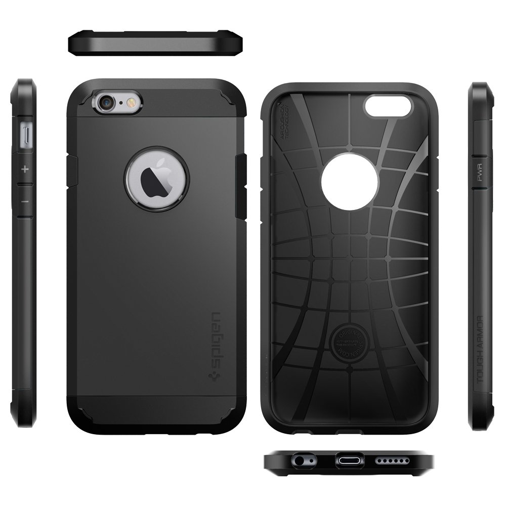 Spigen Tough Armor Designed for iPhone 6 (2014) / Designed for iPhone 6s (2015) - Gunmetal