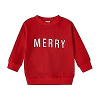 Top Set for Girls Christmas Letters Long Sleeve Sweartershirt Christmas Top Size 6 Girls Clothes