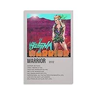 XUNDAOYU Kesha Warrior Poster Canvas Poster Wall Decorative Art Painting Living Room Bedroom Decoration Gift Unframe-style12x18inch(30x45cm)