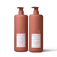 Kristin Ess Hair Curl Shea Butter Shampoo and Conditioner Set for Curly Hair Bounce + Shine - Anti Frizz Moisture Shampoo + Deep Conditioner - Clean + Vegan Curly Hair for All Curls 2A-4C - 1 Liter