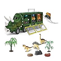 Childrens Dinosaur Storage Car Model Toy with Light and Music Container Storage Dinosaur As A Birthday, Christmas, School Reward Or New Year Gift, Kids Will Love It ï¼ˆAï¼‰
