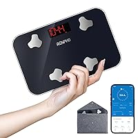 RENPHO Travel Scale for Body Weight, Mini Bathroom Scale for Body Fat, Portable Elis Go Weight Scale for Traveling with Storage Case, 13 Body Composition Analyzer with App, 400 lbs, 11.02