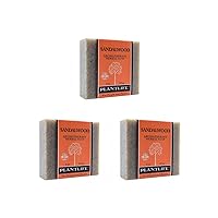 Plantlife Sandalwood 3-Pack Bar Soap - Moisturizing and Soothing Soap for Your Skin - Hand Crafted Using Plant-Based Ingredients - Made in California 4oz Bar