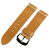 Clockwork Synergy® Dapper Collection - 22mm Saddle Worn Leather Watch Band
