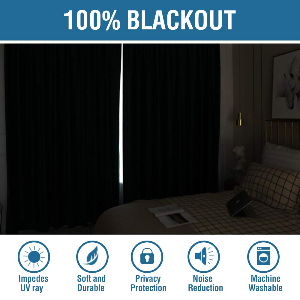 H.VERSAILTEX 100% Blackout Thermal Curtains for Bedroom Energy Efficient Lined B 