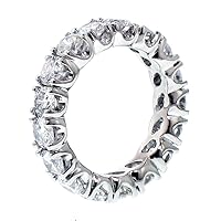 Platinum Brilliant Cut Diamond Eternity Ring in Split Prong Setting (3.05-4.00 CT TDW)