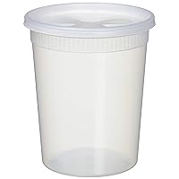 COMINHKR02572325 Sets 32oz Plastic Soup/Food Container with lids
