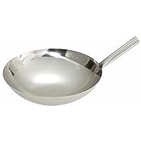 Stainless Steel Nailed Joint Wok, 14-Inch