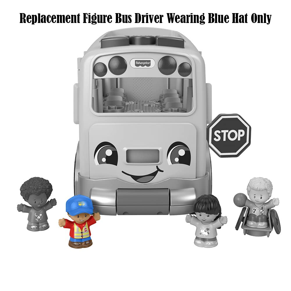 Replacement Part for Fisher-Price Little People Big Yellow School Bus Playset - GLT75 ~ Replacement Figure ~ Bus Driver Wearing Blue Hat