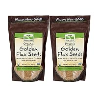 Foods Certified Organic Golden Flax Seeds, 16-Ounce (Pack of 2)