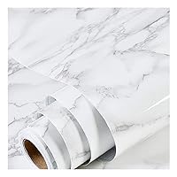 practicalWs Marble Wallpaper Granite Gray&White Paper Roll 23.6