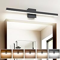 Modern Bathroom Vanity Light Fixtures 22W Dimmable 5CCT LED Vanity Light Bar Over Mirror Matte Black Wall Light for Bathroom 31.5