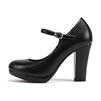 Soda “Ayden” ~ Women Mary Jane Ankle Strap Cushion High Heel Pump Shoe