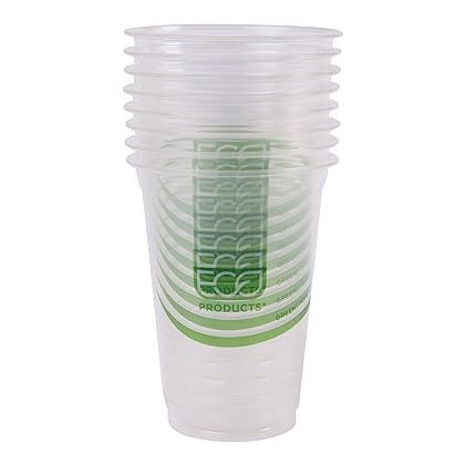Eco-Products GreenStripe Renewable & Compostable Cold Cups, 16 oz, Case of 1000 (EP-CC16-GS)