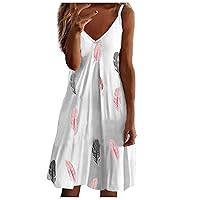 Off Shoulder Dresses for Women Elegant V Neck Casual Flowy Swing Smocked Plus Size Summer Dress Sexy Slip Midi Dress