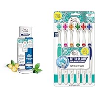 GuruNanda Dual Barrel Oxyburst Whitening Mouthwash & Butter On Gums Toothbrush 6 Pack with 8000+ Softex Bristles, Ultra Soft Bristles for Sensitive & Receeding Gums, Perfect for Whiter Teeth(20 Fl Oz)
