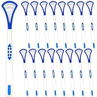 20PCS Tongue Scraper for Adults, Tongue Scraper Cleaner, Blue Tongue Cleaner, Oral Care Scrapers Kits Plastic Tongue Brush for Reducing Bad Breath Adults Kids Healthy Oral Care Tools Easy to Us