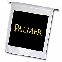 3dRose Palmer attractive male name in the USA. Yellow on black gift or charm - Flags (fl-376104-1)