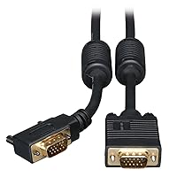 Tripp Lite VGA Coax Right Angle Monitor Cable High Resolution cable with RGB coax (HD15 M/M) 6-ft.(P502-006-RA)