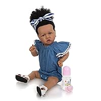 23 Inch Reborn Baby Dolls, Realistic Newborn Baby Dolls, Lifelike Handmade Silicone Doll, Baby Soft Skin Realistic, Birthday Gift Set for Kids Age 3 +