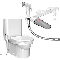 DEANIC 2-in-1 Bidet Attachment for Toilet Bath Bidet Sprayer, Ultra-Slim Toilet Bidet Sprayer Attachment, Adjustable Cold Fresh Water Pressure,Non-Electric Bidet Toilet Seat
