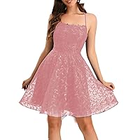 Sequin Embroidery Spaghetti Strap Homecoming Dresses Short Backless Prom Dresses for Teens Sparkly Cocktail Ball Gown