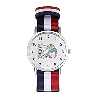 It's in My DNA Antigua and Barbuda Flag Women's Watch with Braided Band Classic Quartz Strap Watch Fashion Wrist Watch for Men