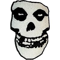 The Misfits - Crimson Ghost Skull - Embroidered Iron or Sew On Patch / Badge Black, White, 2.5