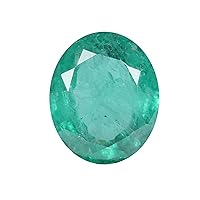 GEMHUB Zambian Lab-grown Green Emerald 8.02 Ct. Oval Cut Loose Stone For Jewelry Beautiful Emerald Gemstone for Women