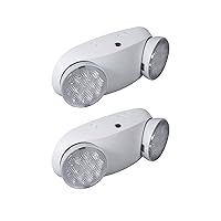 Emergency Lights with Battery Backup,Commercial Emergency Light,Two Adjustable LED Light Head Emergency Lighting Fixtures,120-277V AC, UL Certified (2PCS)