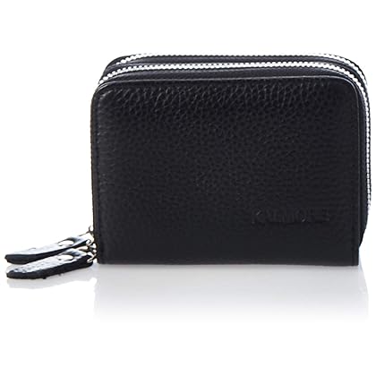 KALMORE Women's Leather RFID Secured Spacious Cute Zipper Card Wallet Small Purse