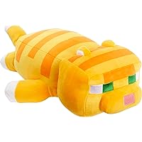 Mattel Minecraft Plush Cat 12-inch Stuffed Animal Figure, Floppy Soft Doll Inspired by Video Game Character, Collectible Toy