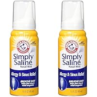 Simply Saline Adult Nasal Mist for Allergy and Sinus, 1.5 Ounce (Pack of 2)