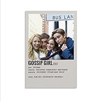 Gossip Girl Vintage Poster Minimalist Poster Canvas Wall Art Poster Print Picture Paintings for Living Room Bedroom Office Decoration, Canvas Poster Art Gift for Family Friends.12x18inch(30x45cm)