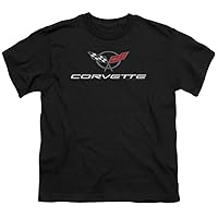 Chevrolet Corvette Modern Emblem Unisex Youth T Shirt for Boys and Girls