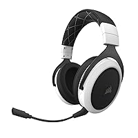 CORSAIR HS70 Wireless - 7.1 Surround Sound Gaming Headset - Discord Certified Headphones - White (Renewed)