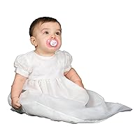 The Children's Hour Baby Girls White Fully Lined Sheer Organza Gown, 3m - 24m