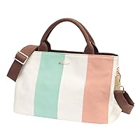 Cleria CL-27227 Bellezza Series Women's Handbag, Canvas, Multicolor, Striped, 2-Way Shoulder Bag