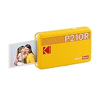 Mini 2 Retro 4PASS Portable Photo Printer (2.1x3.4 inches) + 8 Sheets, Yellow