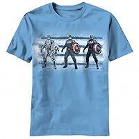 Marvel Captain America Men's Cap Three Up T-Shirt