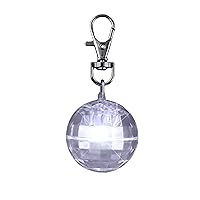 Light Up Projecting Disco Ball Prism for Backpack Pet Car Keychain with White LEDs